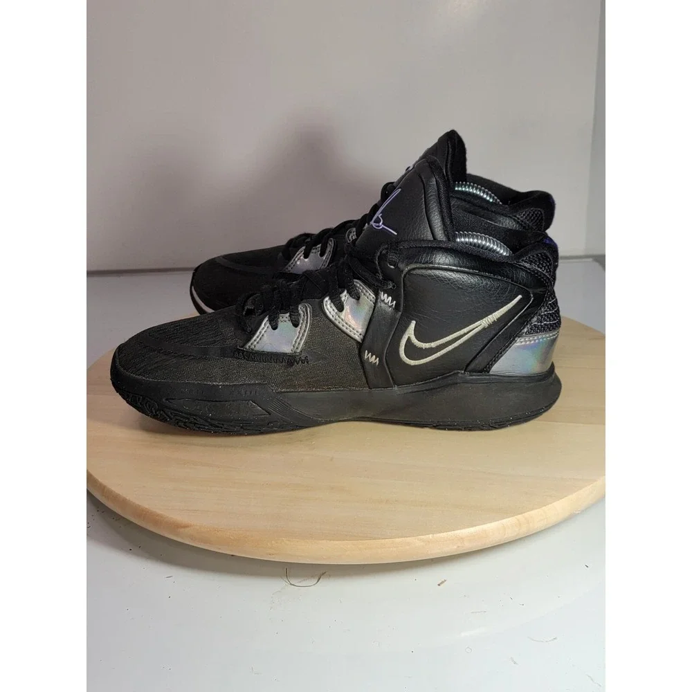 Nike Kyrie Infinity Mid Black Metallic Silver Size 7Y